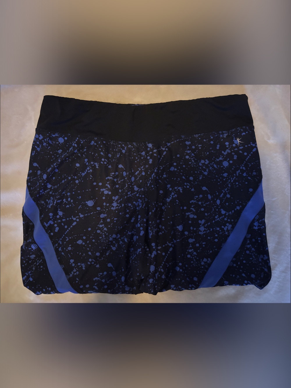 Danskin Now Women’s Black & Blue Splatter Print Sport Leggings | XL